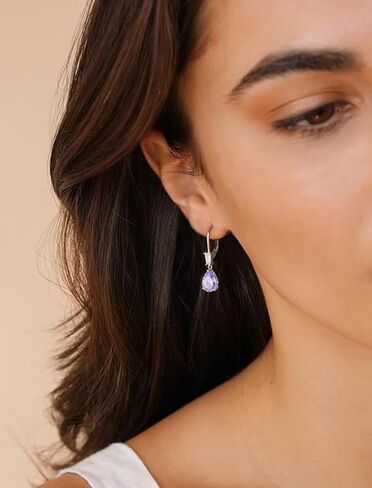 Starchenie Women's Dangle Drop Earrings Sterling Silver Leverback Earrings Birthstone Jewelry in Saudi Arabia