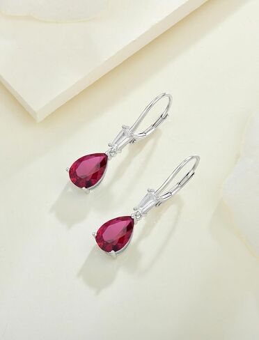 Starchenie Women's Dangle Drop Earrings Sterling Silver Leverback Earrings Birthstone Jewelry in Saudi Arabia