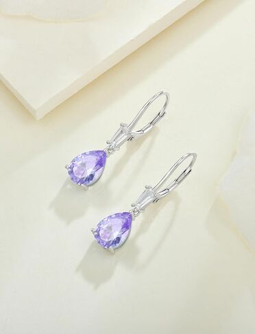 Starchenie Women's Dangle Drop Earrings Sterling Silver Leverback Earrings Birthstone Jewelry in Saudi Arabia