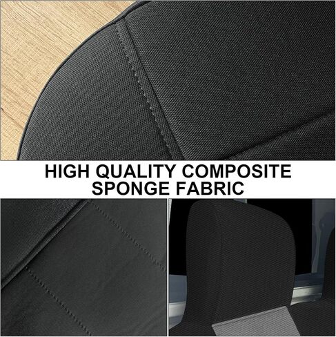SAPUBK Custom-Fit Front Bench Seat Cover with Headrests Replace for Toyota Pickup 1990-1995 Accessories Seat Protector(Black&Grey) in Kuwait