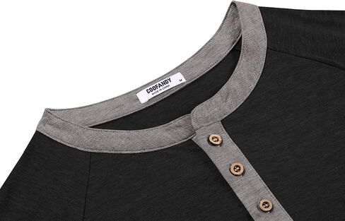 COOFANDY Mens Henley Shirts Short Sleeve Casual Button T-Shirts Basic Tee Shirts Summer Vintage T Shirts with Pocket in Kuwait