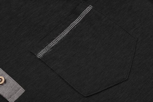 COOFANDY Mens Henley Shirts Short Sleeve Casual Button T-Shirts Basic Tee Shirts Summer Vintage T Shirts with Pocket in Kuwait