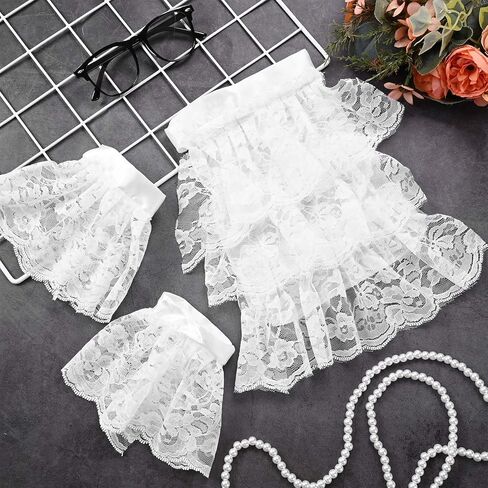 6 قطع من أزياء الهالوين السبعينات للرجال، شعر مستعار قصير بني مضحك للرجال، قلادة رمز الذكور، ياقة من الدانتيل الأبيض ونظارات لإكسسوارات ملابس حفلات الهالوين في السبعينات in Kuwait