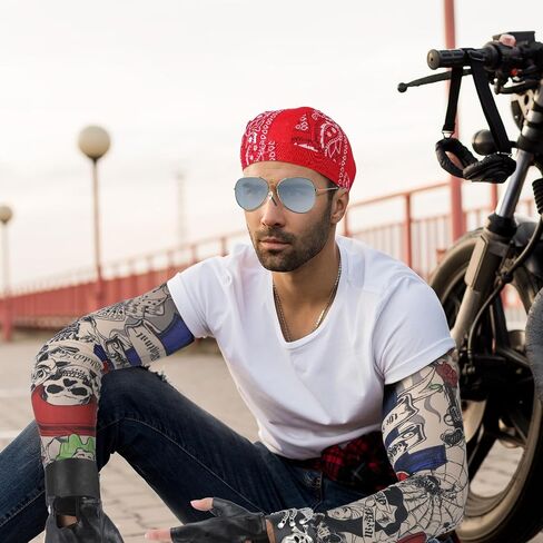 مجموعة أزياء mepase 9 قطع لعيد القديسين في الثمانينيات من الروك بانك للرجال، قبعة جمجمة الروك، نظارات شمسية لسائقي الدراجات النارية، أكمام قوطية، قفازات بدون أصابع، أساور معصم، إكسسوارات تنكرية للرجال والنساء البالغين (رائع) in Kuwait