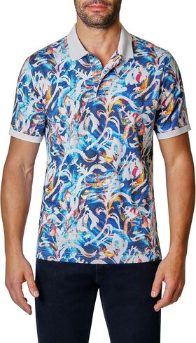 Robert Graham Men's Warner Short Sleeve Knit Polo Shirt in Saudi Arabia