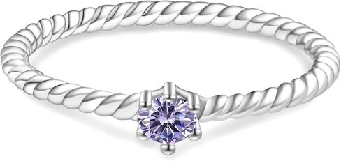 Stackable Birthstone Rings Set for Women: 925 Sterling Silver Mother Child Family Stacking Ring Minimalist Stackable Bands Mother's Day Jewelry Gifts for Wife in Saudi Arabia
