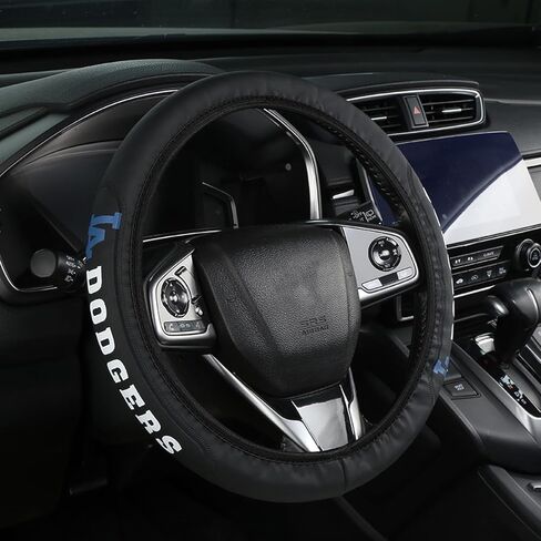 Retractable Leather for Yankees Steering Wheel Cover, Black Universal Fit 14-15 Inch All Vehicle Steering Wheel Cover, Universal Fit for All Vehicles in Saudi Arabia