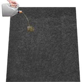 Garage Floor Mat 29 x 36 Inch Oil Spill Mat Oil Absorbent Pads Reusable, Washable, Waterproof Backing Contains Liquids, Protects Garage Floor or Driveway Surface, Black (1 Pcs)
