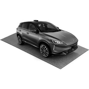 QWORK Oil Absorbing Pad Garage Floor Mats, Over Large 8.5' x 6' Reusable/Washable Oil Spill Mat Parking Mats, Protect Floor from Drips, Stainls, Spills & Splashes, Black, 1 Pack