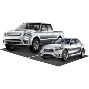KITTRICH Vantage 2-Piece Car Garage Floor Mats with Anti-Slip Double Sided Tape, Automotive Surface Absorbent Oil Spill/Stain Protector Floor Mats, (2) 7.5FT x 17FT