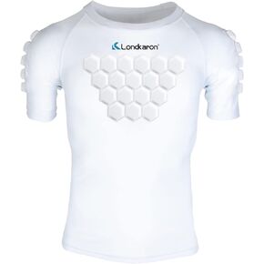 Londkaron Youth Elite Chest Protector Shirt, Padding on Chest, Arms & Back for Baseball, Softball & Football