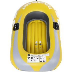 Thicken Raft Inflatable Kayak Inflatable Boat Canoe-1 Person Inflatable Fishing Boat Floaties Kayak Yellow PVC Boat Touring Kayak Swimming Pool Lake Toys for Adults and Kids