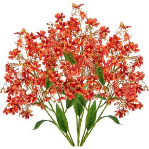 Hollyone Artificial Flowers Crown Flowers with Long Stem 3Pcs Fake Spring Flowers 27.5" Faux Pink Flowers for Home Floral Arrangement Wedding Party Table Centerpieces Decorations