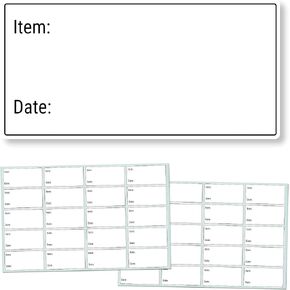 200 Pieces, 2" x 1", Removable Food Labels for Freezer Storage, Date Stickers to Write On