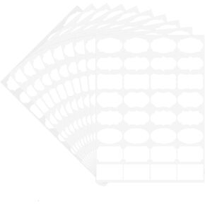 Wisdompro 320 pcs Removable Freezer Labels, Blank White Labels Stickers for Food Containers, Storage Bins, Spice Jars, Bottles, Organize Your Home & Kitchen - 2x1.2 inch