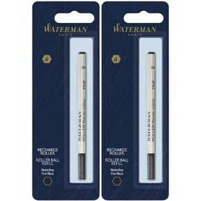عبوة إعادة تعبئة Waterman(R)، كرة دوارة، نقطة دقيقة، 0.5 مم، أسود (عبوة من قطعتين)