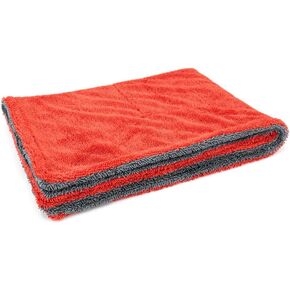 [Dreadnought] Microfiber Car-Drying Towel, Superior Absorbency for Drying Cars, Trucks, and SUVs, Double-Twist Pile, One-Pass Vehicle-Drying Towel (20"x30", Blue/Gray) 1-Pack