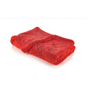 The Rag Company - The 1500 - Heavy Duty Microfiber Drying Towel; Perfect for Trucks, Commercial Vehicles, RVs, Boats, and More; Premium 70/30 Blend Twist Loop Design, 1500gsm, 30in x 30in, Red