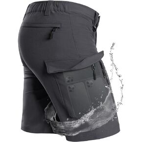 Men's Hiking Cargo Shorts with 7 Pockets Quick Dry Casual Work