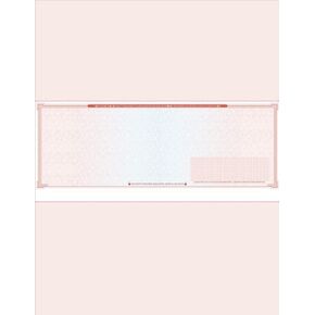 High Security Check Paper - 50 Count, Blank Checks for Business with Artificial Watermarks, Compatible with QuickBooks, Check Stock Paper Printable with Laser & Inkjet - Red/Blue Mazed Check on Top