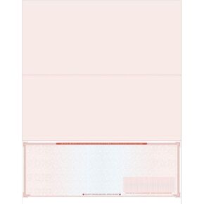 High Security Check Paper - 50 Count, Blank Checks for Business with Artificial Watermarks, Compatible with QuickBooks, Check Stock Paper Printable with Laser & Inkjet - Red/Blue Mazed Check on Top