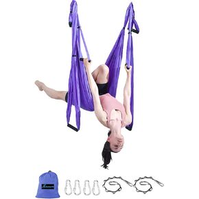 Aerial Yoga Swing Set Yoga Hammock Trapeze Sling Inversion Tool for Indoor Home Fitness