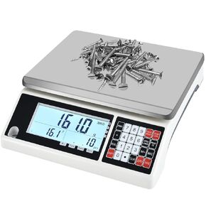Industrial Counting Scale (30kg, 0.5g) Precision Electronic Gram Scale for Parts and Coins Piece Counting Scale, Digital Inventory Counting Scale with Built-in Battery (g/kg/lb)