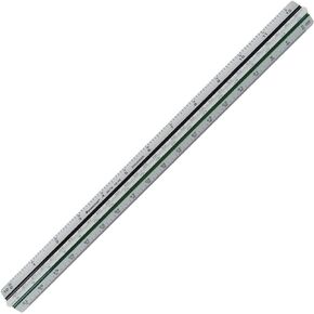 Staedtler 12-Inches Engineer Aluminum Triangular Scale (987M1834BK),Blue