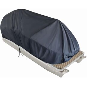 21-24Ft Heavy Duty Trailerable Pontoon Boat Cover Replacement for Pontoon Boat Deck Boat Runabout Gray