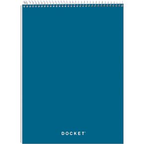 TOPS Docket Quadrille Pad، سلك مربوط، 8-1/2 × 11-3/4 بوصة، قاعدة رباعية (4 × 4)، ورق أبيض، أغطية سوداء، 70 ورقة لكل وسادة (63801)