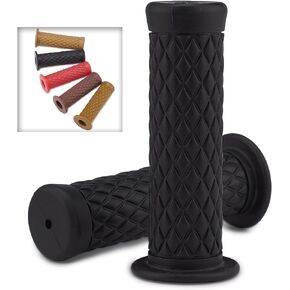 0031 Motorcycle Handlebar Grips for 7/8" Handlebars 22mm/24mm Non Slip Universal Black(Not fit for Bicycle)