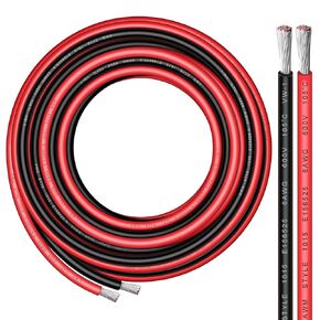 10 Gauge Wire - iGreely 30 FT Red & 30 FT Black 10 Gauge Tinned Copper Electrical Wire Cable for Solar Panel Car Audio Automotive Trailer Marine Harness Wiring 10AWG 30Ft