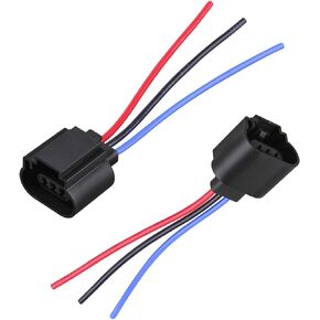 Alla Lighting 9008 H13 Socket Female Adapter Wiring Harness Wire for H13LL Fog Lights Lamps Bulbs (2pcs/pk)