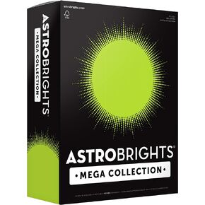 Astrobrights Mega Collection, Colored Cardstock, Neon Green, 320 Sheets, 65 lb/176 gsm, 8.5" x 11" - MORE SHEETS! (91679)