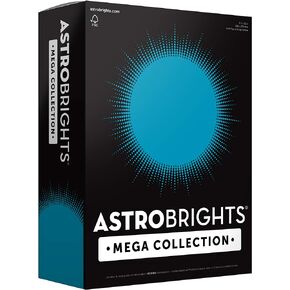 Astrobrights Mega Collection, Colored Cardstock, Ultra Blue, 320 Sheets, 65 lb/176 gsm, 8.5" x 11" - MORE SHEETS! (91694)