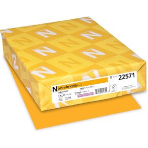 Neenah Astrobrights Premium Color Paper, 24 lb, 8.5 x 11 Inches, 500 Sheets, Galaxy Gold (22571)