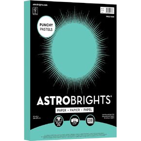 Astrobrights Punchy Pastel Paper, 8.5" x 11", 24 lb., Breezy Blue, 200 Sheets (91736)