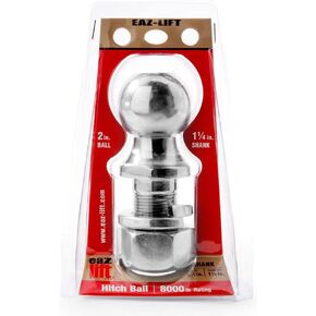 Eaz-Lift 48223 2" Hitch Ball with 3/4" Shank -Chrome Plated Heavy Duty Steel 3,500 lb Rating