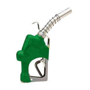 Husky 696210N-03 New 1GS Heavy Duty Diesel Nozzle with 3-Notch Hold Open Clip and Hanging Hook, Green, Made in USA