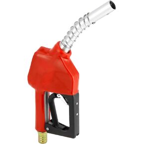 QWORK 3/4" NPT Automatic Shut-Off Fuel Nozzle, Portable Diesel Fuel Gasoline Kerosene Nozzle,Three Notch Hold Open Clip With Filter 13/16"Spout Max Flow Rate 16 GPM, Red in Saudi Arabia