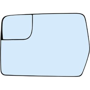 Driver Left Side Heated Mirror Replacement for 2011 2012 2013 2014 Ford F150 Blind Spot Mirror Glass - Side View Heated Convex Mirror Glass with Rear Holder BL3Z-17K707-E
