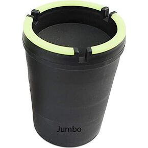 Ashtray - Stub Out Glow in The Dark Cup - Self Extinguishing Cigarette Ashtray - Butt Bucket - Convenient Portable Ashtray (small black, 4)