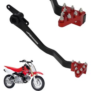 JFG RACING Motorcycle Folding Rear Brake Pedal Foot Lever CNC Universal for CRF CR XR 50cc - 125cc RM KX KLX TTR PW SSR Apollo TAO TAO SDG Dirt Pit Bike Red