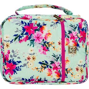 Mary Square Lexington Floral Pattern 8 x 10.5 Inch Polyester Zippered Bible Cover Case with Handle