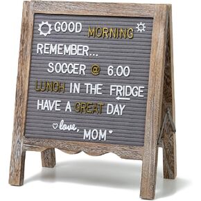 QingE® Double-sided Standing Letter Boards || Felt Board || 725 Characters in two Colors || Changeable Letter Boards || Home Decor || Shops & Stores Display || Announcement Board