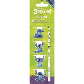 Antioch Disney Lilo & Stitch Magnetic Page Clips (6-Pack) Stationery, Multicolor, 2.95 x 8.66 x 0.6