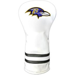 Team Golf NFL White Vintage Driver Golf Club Headcover, Form Fitting Design, Retro Design & Superb Quality