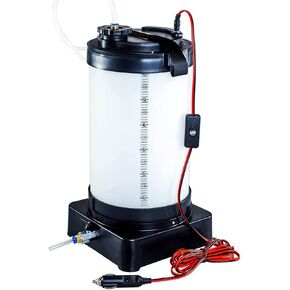 MM MIWUQP TOOL Electric Fluid Evacuator Pump, Oil Extractor with Cigarette Lighter and Crocodile Clip Two Power Accessories, 3 Kinds of Oil Extraction Hose + 6 Liter Oil Barrel