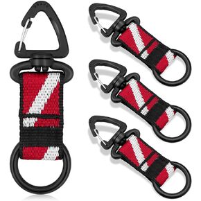 OVOVFANY 4Pack Scuba Octopus Holder, Silicone Dive Octo Mouthpiece Keeper 2nd Stage Regulator Retainer with Spring Clip and Dive-Down Flag Band Strap for Underwater Diving