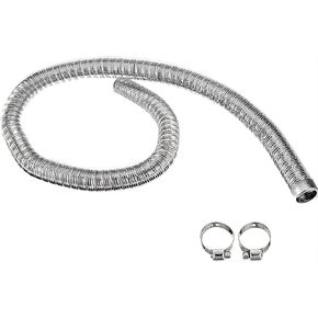 1Pack 22mm/24mm 60cm/100/200cm Dual-layer Air Diesel Heater Exhaust Pipe w/Cap Exhaust Muffler Silencer For Webasto Eberspacher HeaterWith Camps (ID:24mm, Length:0.6m)